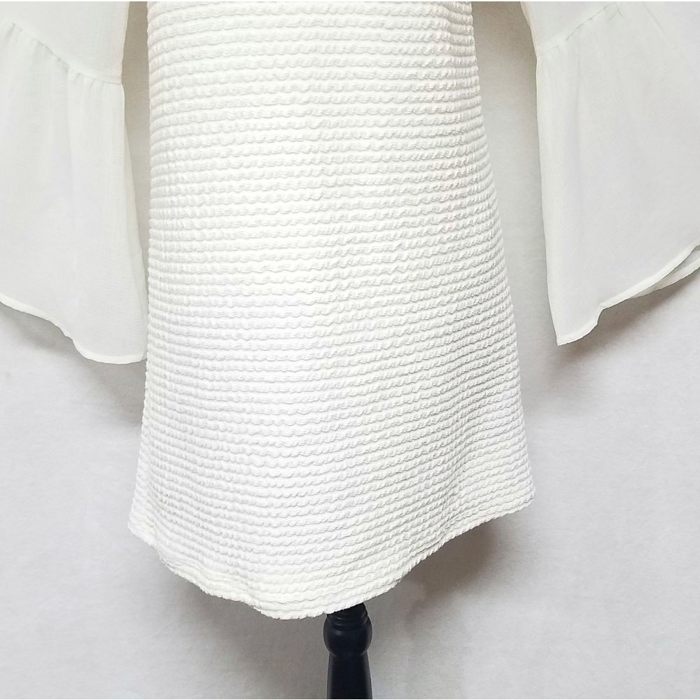 Flying tomato boho bell sleeve dress cream ribbed - Picture 4 of 8